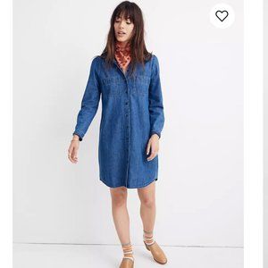 Madewell Denim Puff Sleeve Shirtdress Harris Wash